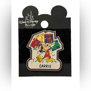 Disney Personalized Souvenir Lapel Pin w/Mickey Mouse